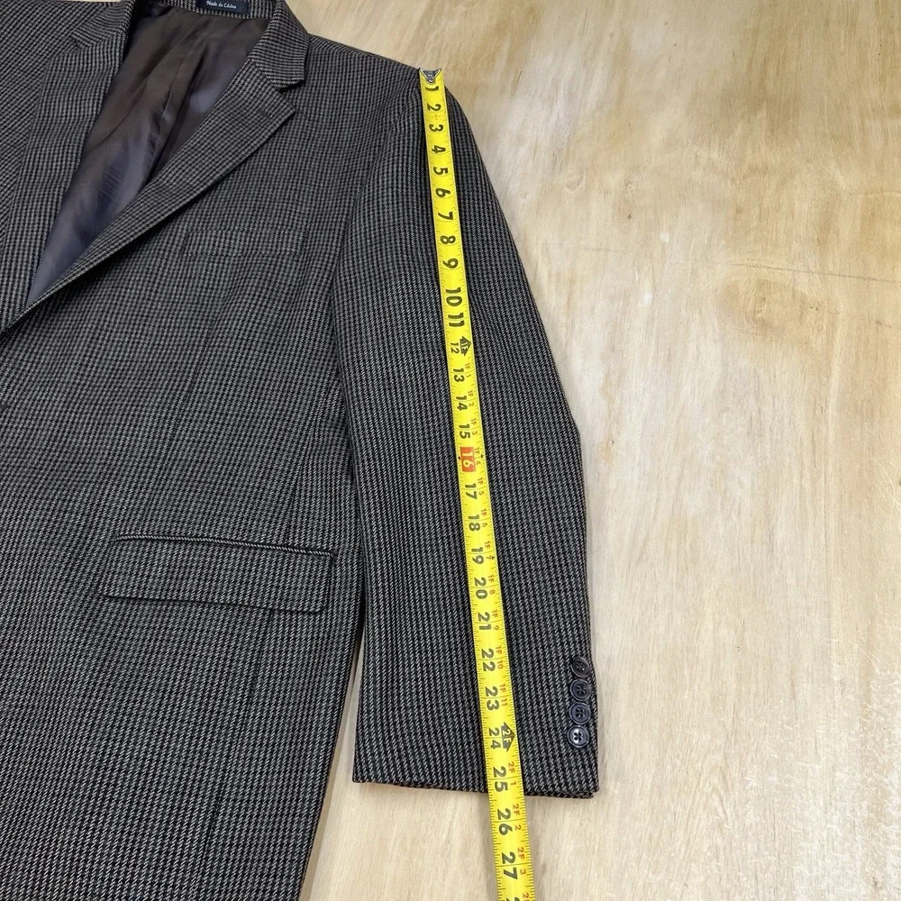Lauren Ralph‎ Lauren Soft Tweed Blazer Sport Jacket Mens 50R Brown/Green/Black